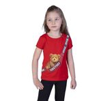 Toontoy Kız Çocuk Çanta Baskılı Tişört Kırmızı 6 YAŞ