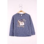 Toontoy Kız Çocuk Çanta Nakışlı Sweatshirt - 2 Yaş - Lacivert
