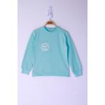 Toontoy Kız Çocuk Cebi Arma Baskılı Sweatshirt - 14 Yaş - Mint