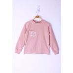 Toontoy Kız Çocuk Cebi Arma Baskılı Sweatshirt