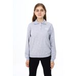 Toontoy Kız Çocuk Çelenk Tnty Baskılı Sweatshirt Gri Melanj 8-9 YAŞ