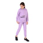 Toontoy Kız Çocuk Cep Detaylı Baskılı Eşofman Takımı Lila 12-13 YAŞ