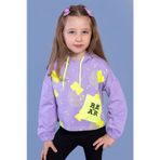 Toontoy Kız Çocuk Cep Detaylı Baskılı Sweatshirt