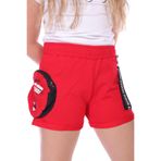 TOONTOY Kız Çocuk Cep No Drama Please Baskılı Şort 13-14 Yaş, 13-14 Yaş, 22085, Kırmızı, Kız çocuk