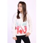 Toontoy Kız Çocuk Cepi Yazı Baskılı Sweatshirt