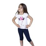 Toontoy Kız Çocuk Çevirmeli Pullu Takım Ekru 2 YAŞ