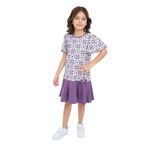 Toontoy Kız Çocuk Çiçek Baskılı Elbise Mor 8 YAŞ