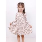 Toontoy Kız Çocuk Çiçek Baskılı Elbise