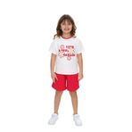 Toontoy Kız Çocuk Çiçek Baskılı Şortlu Takım Koyu Fuşya 3 YAŞ