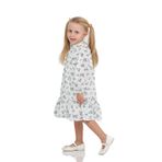TOONTOY Kız Çocuk Çiçek Desenli Elbise, 6 Yaş, 24817, İndigo, Kız Çocuklar