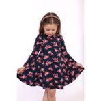 Toontoy Kız Çocuk Çiçek Desenli Elbise - 8 Yaş