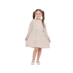 TOONTOY Kız Çocuk Çiçek Nakışlı Elbise, 13-14 Yaş, 24815, Bej, Kız Çocuklar