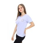 Toontoy Kız Çocuk Çiçek Ve You Look Baskılı Tişört Mavi 8-9 YAŞ