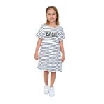 Toontoy Kız Çocuk Çizgili Elbise Haki 5 YAŞ