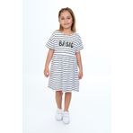 Toontoy Kız Çocuk Çizgili Elbise Haki 8 YAŞ