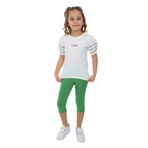Toontoy Kız Çocuk Colorful Nakışlı Kaprili Takım Ekru 4 YAŞ