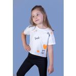 Toontoy Kız Çocuk Crop Model Neon Baskılı Tişört Ekru 3 YAŞ