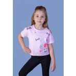 Toontoy Kız Çocuk Crop Model Neon Baskılı Tişört Pembe 4 YAŞ