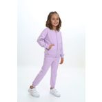 Toontoy Kız Çocuk Damla Nakışlı Eşofman Takım Lila 5 YAŞ
