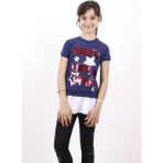Toontoy Kız Çocuk Dance Pul Nakışlı Tunik - 8 Yaş - Lacivert