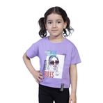 Toontoy Kız Çocuk Dijital Baskılı Tişört Lila 5 YAŞ