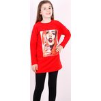 Toontoy Kız Çocuk Dijital Kız Baskılı Elbise