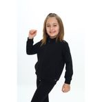 Toontoy Kız Çocuk Dik Yaka Fermuarlı Cepli Reglan Kol Örme Hırka - 2 İplik