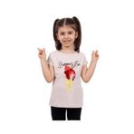 TOONTOY Kız Çocuk Dondurma Baskılı Tişört Kahve Melanj, 5 Yaş, 10817-1, Kahve Melanj, Kız Çocuklar