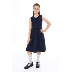 Toontoy Kız Çocuk Düğmeli Okul Elbise Lacivert 12-13 YAŞ