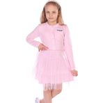 Toontoy Kız Çocuk Düğmeli Toontoy Girl Nakışlı Tüllü Elbise