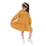 TOONTOY Kız Çocuk Elbise 3 Yaş, 3 Yaş, 22691, Hardal, Kız Çocuklar