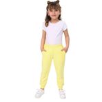 Toontoy Kız Çocuk Eşofman Alt Açık Sarı 4 YAŞ