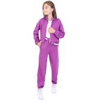 TOONTOY Kız Çocuk Eşofman Takım, 10-11 Yaş, 10-11 Yaş, 22588, Mor, kız-çocuk