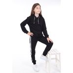 TOONTOY Kız Çocuk Eşofman Takım, 12-13 Yaş, 12-13 Yaş, 22693, Siyah, kız-çocuk