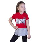 Toontoy Kız Çocuk Eteği ve Kapüşonu Garnili Tişört Kırmızı 8 YAŞ