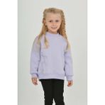 Toontoy Kız Çocuk Eva Fiyonk Nakışlı Sweatshırt - Mavi - 6 Yaş