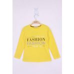 Toontoy Kız Çocuk Fashion Baskılı Tişört Sarı 7 YAŞ