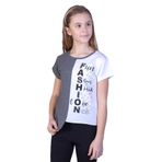 TOONTOY Kız Çocuk Fasihon Garni Tişört 10 Yaş, 10 Yaş, 10700-1, Antrasit, Kız çocuk