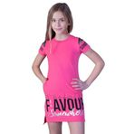 TOONTOY Kız Çocuk Favour Baskılı Elbise, 5 Yaş, 10931-, Fuşya, Kız Çocuklar