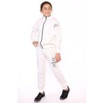 Toontoy Kız Çocuk Fermuarlı Yüksek Yaka Baskılı Eşofman Takım Ekru 6-7 YAŞ