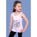 Toontoy Kız Çocuk Fırfır Detaylı Flamingo Kabartma Baskılı Atlet - 3 Yaş - Açık Pembe