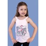 Toontoy Kız Çocuk Fırfır Detaylı Flamingo Kabartma Baskılı Atlet - 3 Yaş - Pudra
