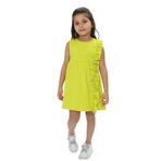 Toontoy Kız Çocuk Fırfır Ve Çıtçıt Detaylı Elbise Açık Yeşil 2 YAŞ
