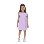 Toontoy Kız Çocuk Fırfır Ve Çıtçıt Detaylı Elbise Lila 1 YAŞ