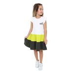 Toontoy Kız Çocuk Fırfırlı Garni Detaylı Elbise Açık Yeşil 7 YAŞ