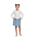 TOONTOY Kız Çocuk Fiyonk Baskılı Elbise, 6 Yaş, 24807, Mavi, Kız Çocuklar