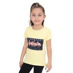 Toontoy Kız Çocuk Flamingo Baskılı Tişört Sarı 5 YAŞ