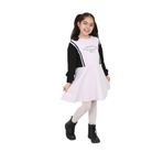 Toontoy Kız Çocuk Garni Detaylı Baskılı Elbise Pembe 4-5 YAŞ