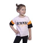 Toontoy Kız Çocuk Garni Detaylı Baskılı Tişört Pudra 6 YAŞ