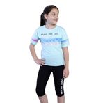 Toontoy Kız Çocuk Garnili Baskılı Taytlı Takım - 4 Yaş - Su Yeşili